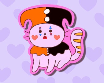 Waterproof Balatro Yorick Joker Cat Sticker, Die-cut Game Inspired Sticker For Phone Cases, Laptops, Journals & Scrapbooks
