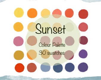 Procreate Sunset Colour Palette
