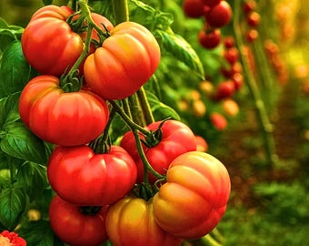 75 semillas de tomate Marmande / Vegetal tradicional / Tomates grandes tipo beefsteak / Huerto de fácil cultivo / Sin OMG