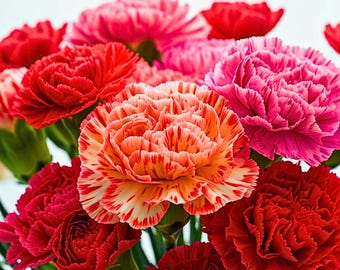 600 Carnation Double Mix Seeds – Rare Dianthus Flower Seeds | Colorful Garden Blooms