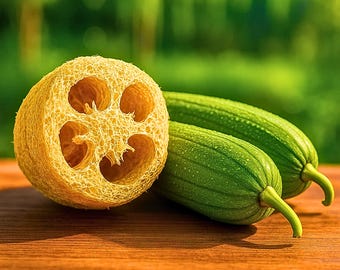 15 nasion gąbki luffa | Warzywa heirloom | Roślina pnąca do ogrodu | Łatwa uprawa | Bez GMO