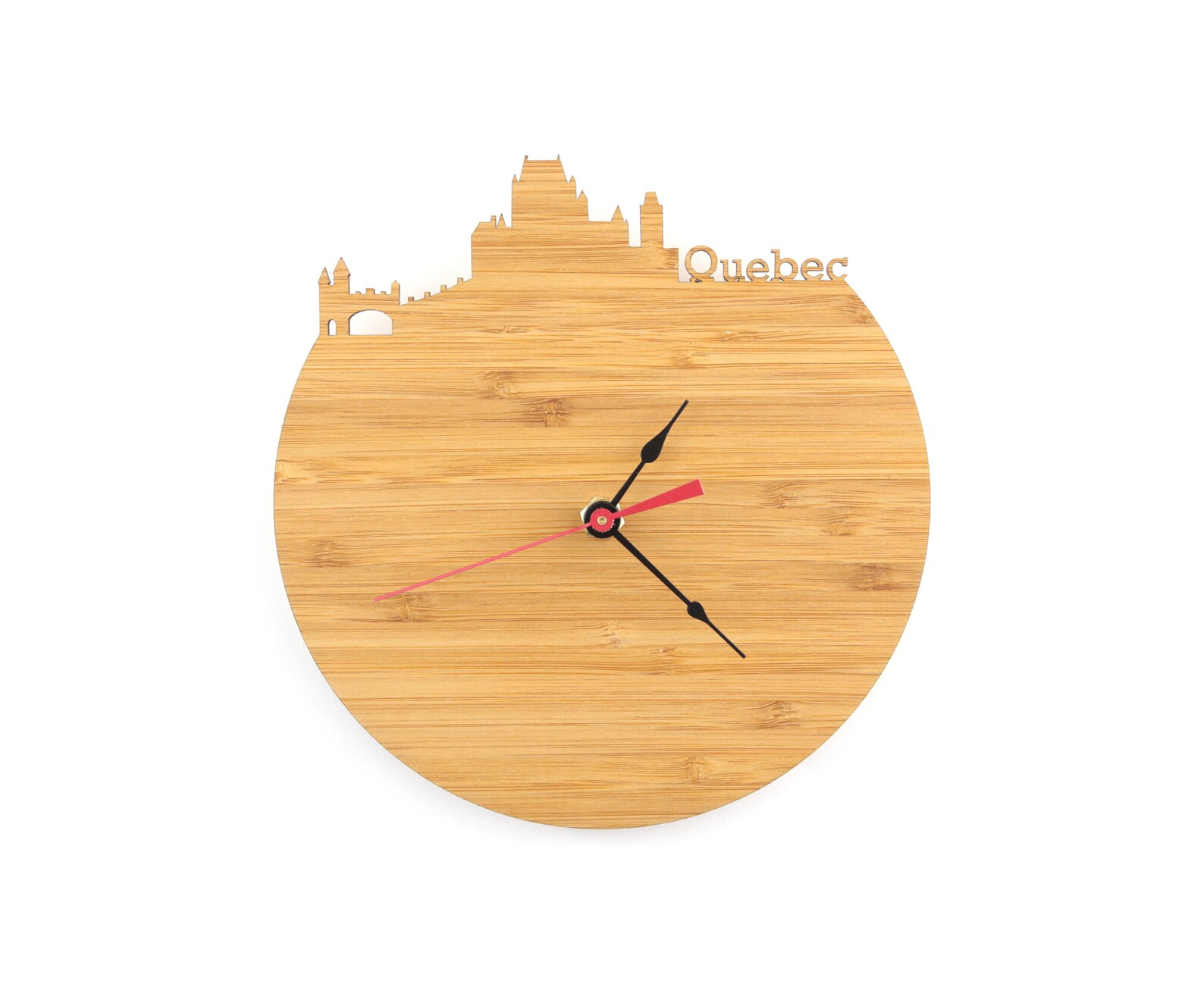 Quebec City Skyline Clock Canada Art Time Zone Clock Etsy Denmark