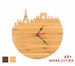 Paris Skyline Wooden Clock - Eiffel Tower Time Zone Clock - Large Wall Clock 