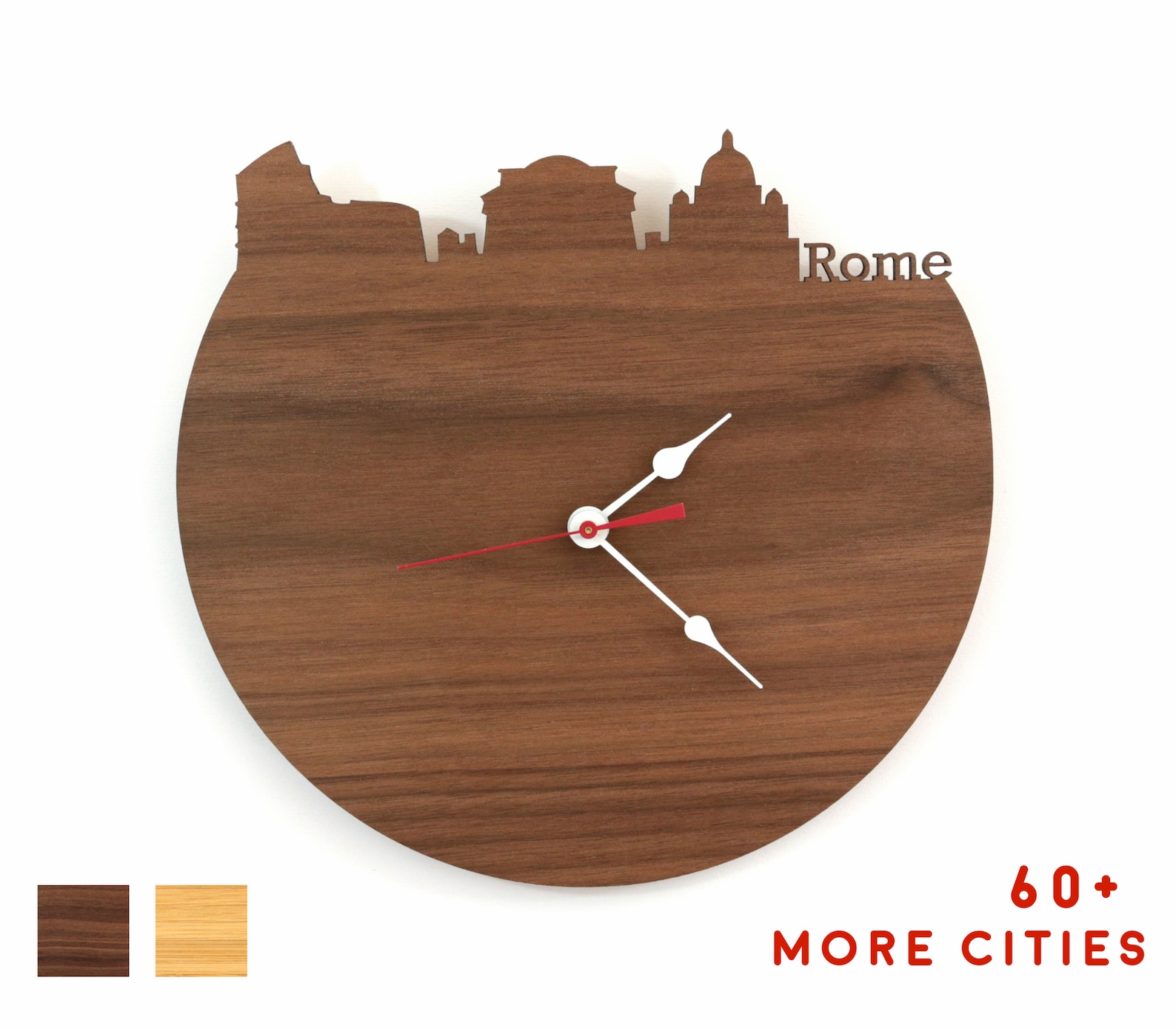 Wooden time. Rome Clock.
