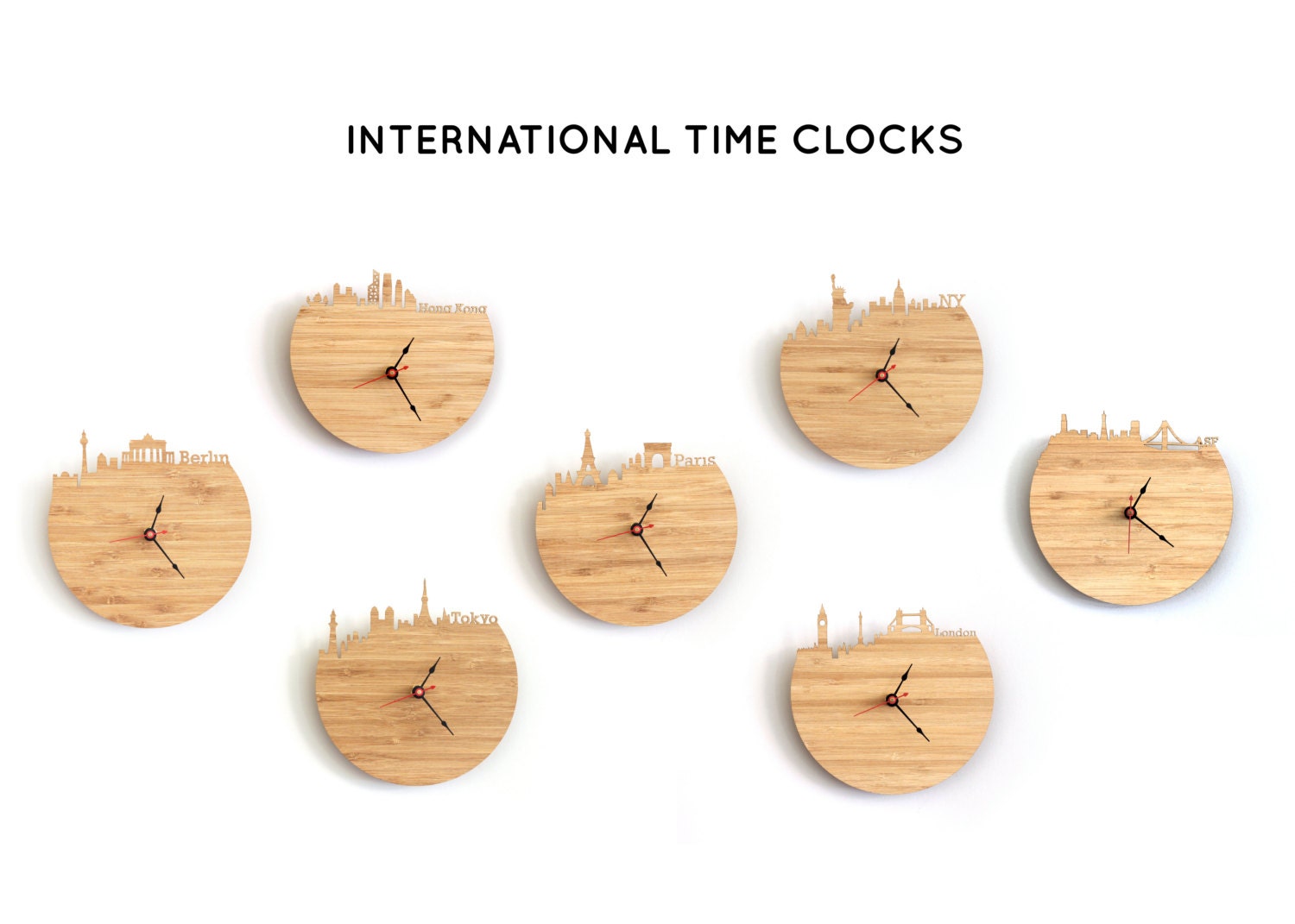 Singapore Skyline Clock Singapore Map Wood Wall Clock Etsy