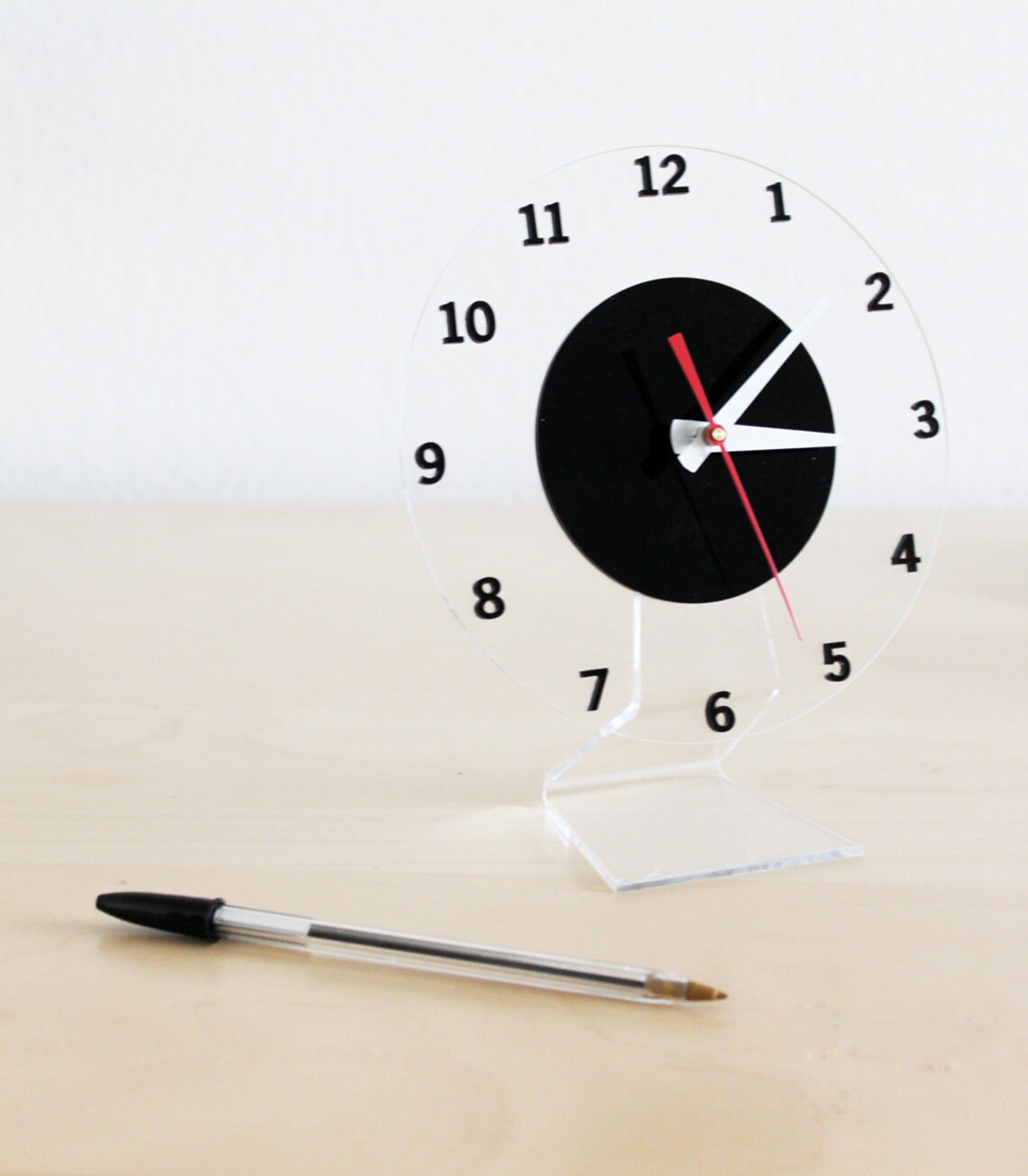 Floating Numbers Clock Modern Wall or Desk Clock Etsy