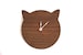 Cat Clock - Cat Lover Gift for Birthday - Walnut or Cherry Modern Large Wall Clock 