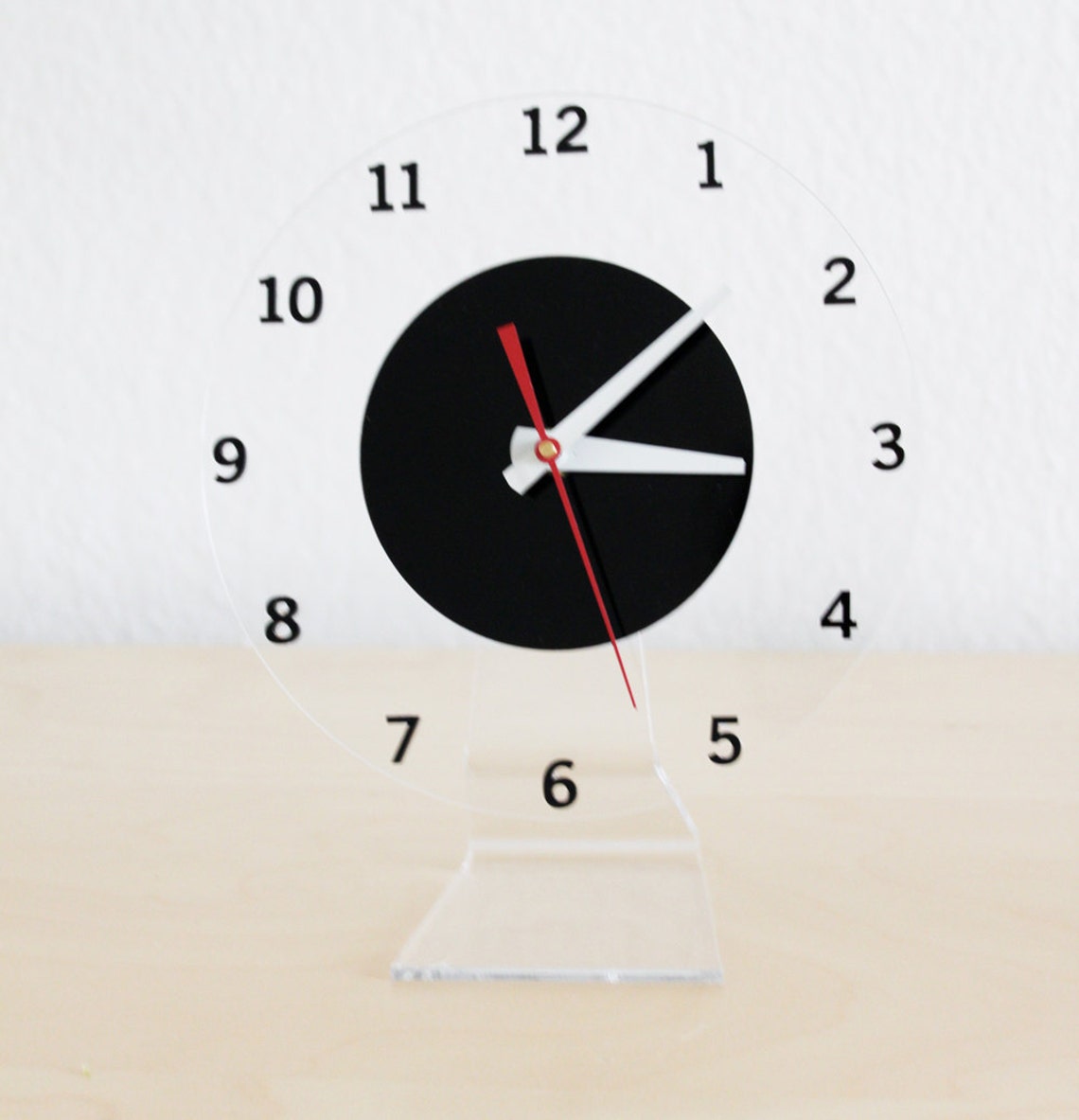 Floating Numbers Clock Modern Wall or Desk Clock Etsy