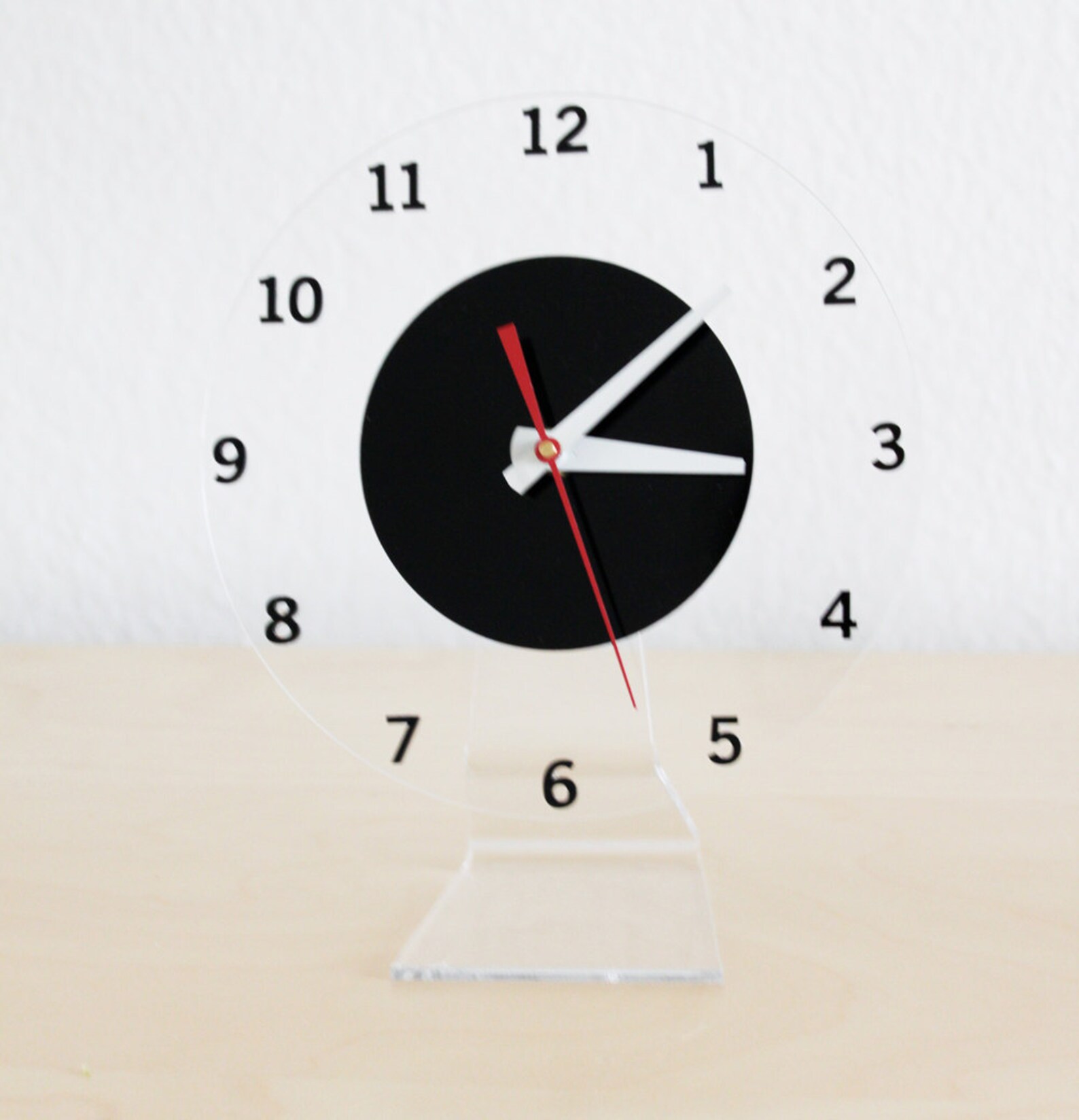 Floating Numbers Clock Modern Wall or Desk Clock Etsy