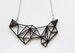 Geometric Necklace Black - Minimalist Necklace - Prism Necklace - Bib Necklace - Gifts for Her - Birthday Gift - White - Geometric Jewelry 