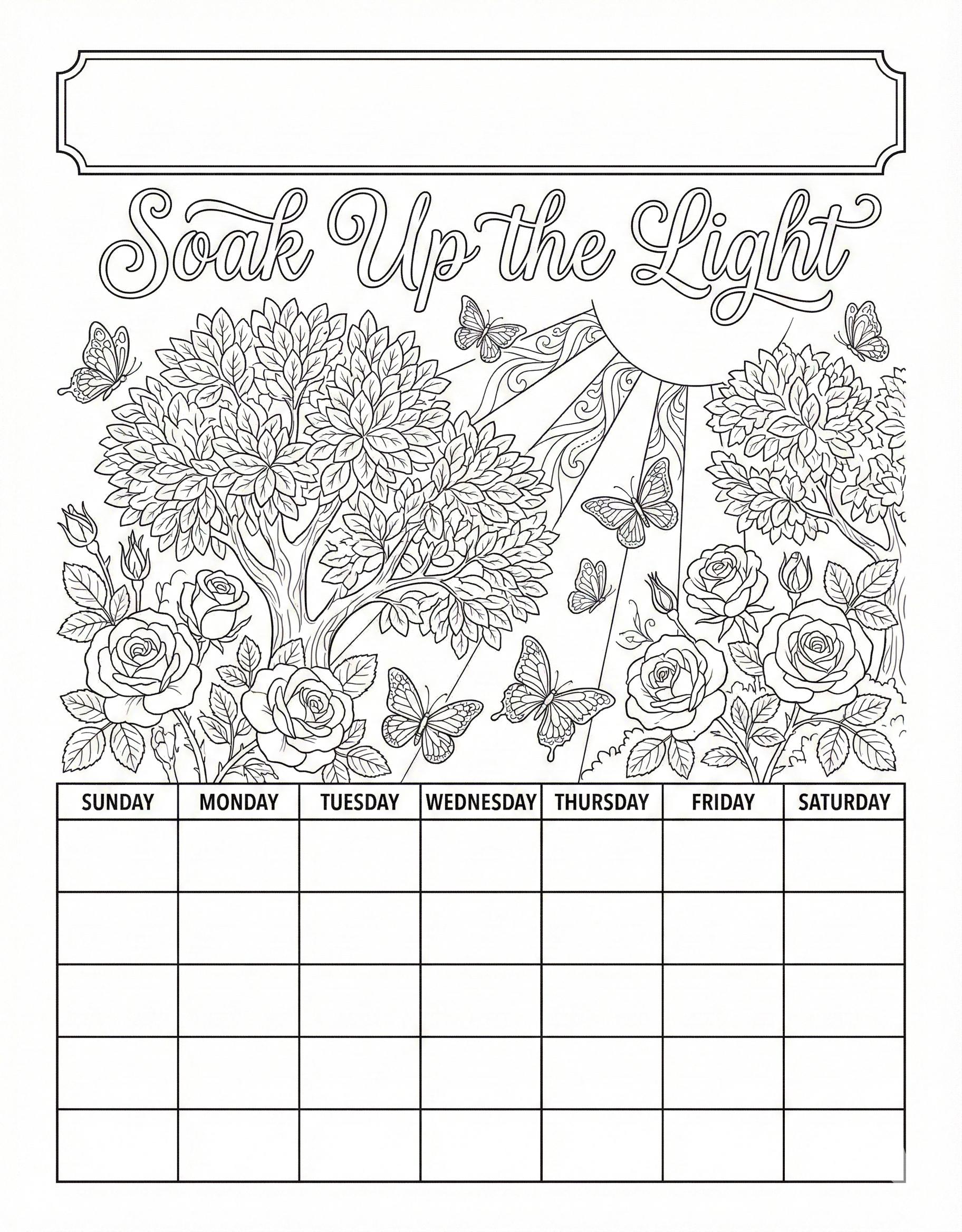 2026 Coloring Calendar | Monthly Printable With Bonus Pages (letter ...