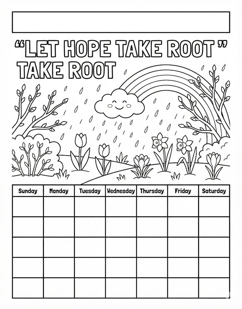 2026 Coloring Calendar | Monthly Printable With Bonus Pages (letter ...