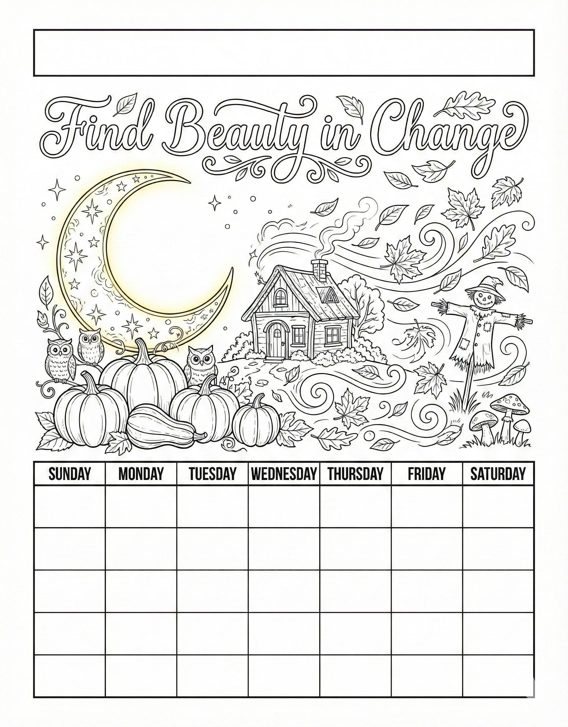 2026 Coloring Calendar | Monthly Printable With Bonus Pages (letter ...