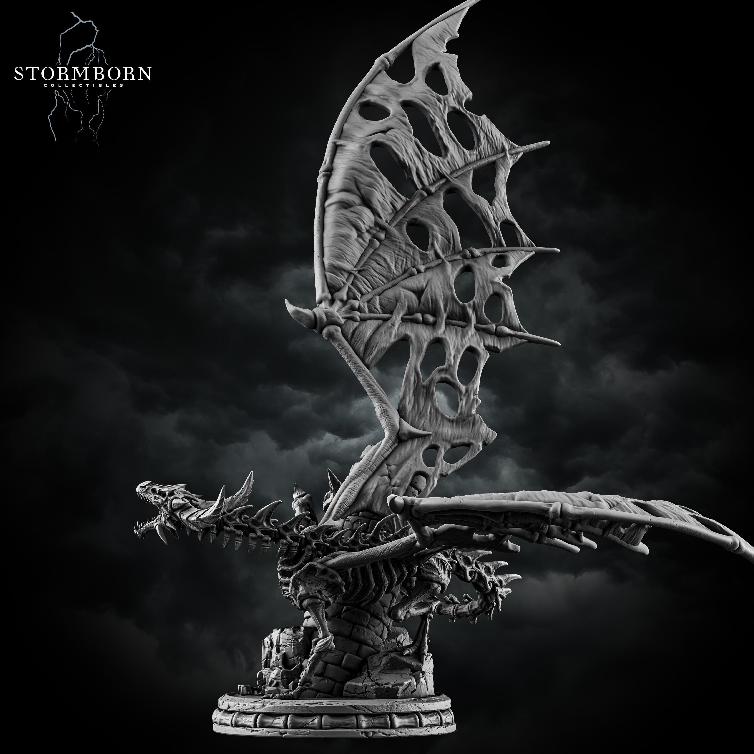 Dracolich | Skeletal Dragon | Undead | Dnd TTRPG Wargaming Model ...