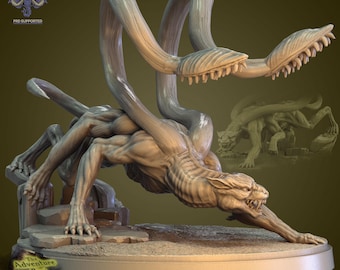 Displacer Beast | Panther | DnD TTRPG Wargaming Model | Mammoth Factory Miniature | 50mm - 100mm base