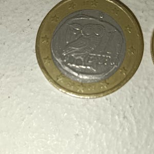 Euro coin with owl