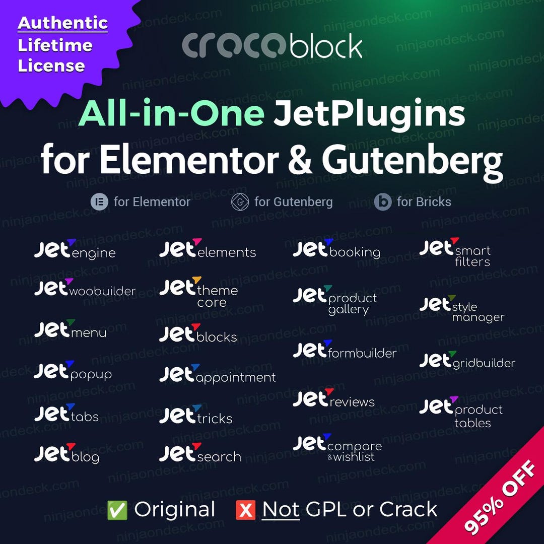 Crocoblock Jetplugins ‒ Lifetime ‒ Wordpress Plugin - Etsy