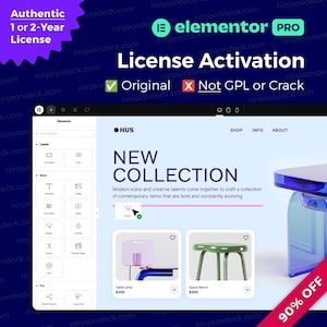 Elementor Pro ‒ 1-Year/2-Year ‒ WordPress Theme Plugin