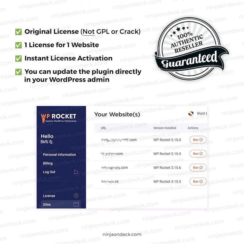 WP Rocket ‒ 1 jaar/2 jaar ‒ WordPress-cachingplug-in afbeelding 2