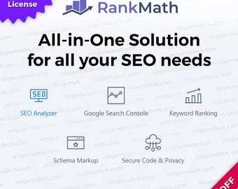 Rank Math Pro ‒ 1-Year/2-Year ‒ WordPress SEO Plugin