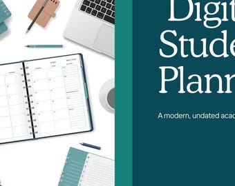Undated Digital Student Planner | Hyperlinked PDF for GoodNotes, iPad