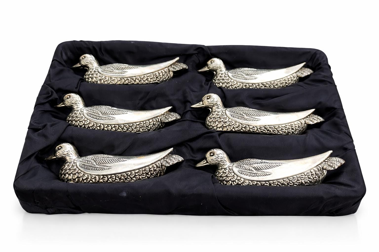 Coffret De 6 Porte-couteaux Canard En Céramique Céladon - Vert - Occasion