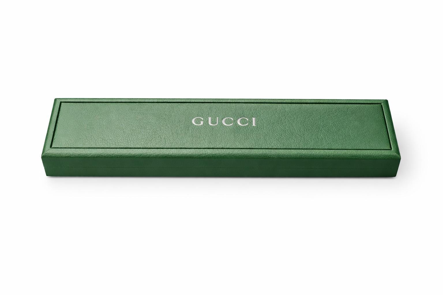 Gucci Embossed Green Jewelry Box Vintage Green Gold Jewelry Gucci Box Long | Mercari main image 3