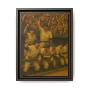Vintage Baseball Framed Wall Art | Baseball Decor for Man Cave, Nursery, or Office | Sports Poster Print | Baseball Gift