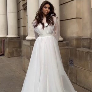 simple wedding maxi dress for elopement,modest custom bridal gown,vintage winter formal dress,bohemian ball gown,fairy boho wedding dress