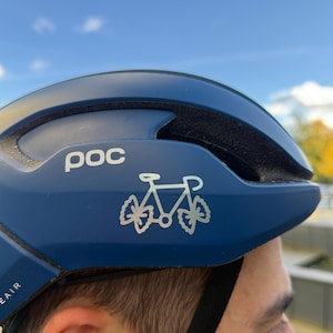Fahrradhelm mit Sticker „Bike mit Pasta“ – Vinyl-Aufkleber für Radfahrerinnen, wetterfest und langlebig
