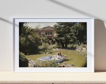 Slim Aarons Fabrizia Lanza di Mazzarino Print Poster, Vintage Print, Photography Print, High Society Photo Print, Museum Quality Photo Print