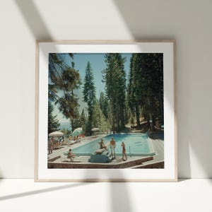 Slim Aarons Lake Tahoe Pool Print: Vintage High Society Photography image 3