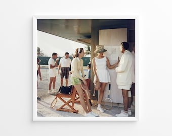 Slim Aarons Tennis in the Bahamas Print Poster, Vintage Print, Photography Prints, High Society Photo Print, Museum Quality Photo Print