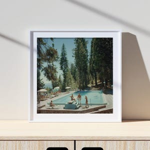 Slim Aarons Lake Tahoe Pool Print: Vintage High Society Photography image 2