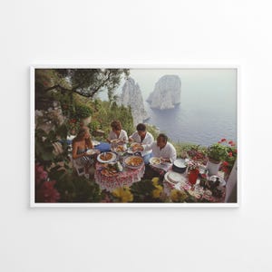 Slim Aarons Dining Al Fresco On Capri Print Poster, Vintage Print, Photography Prints, High Society Photo Print, Museum Quality Photo Print image 2