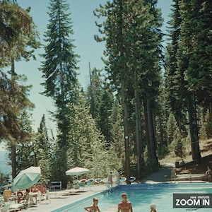 Slim Aarons Lake Tahoe Pool Print: Vintage High Society Photography image 4