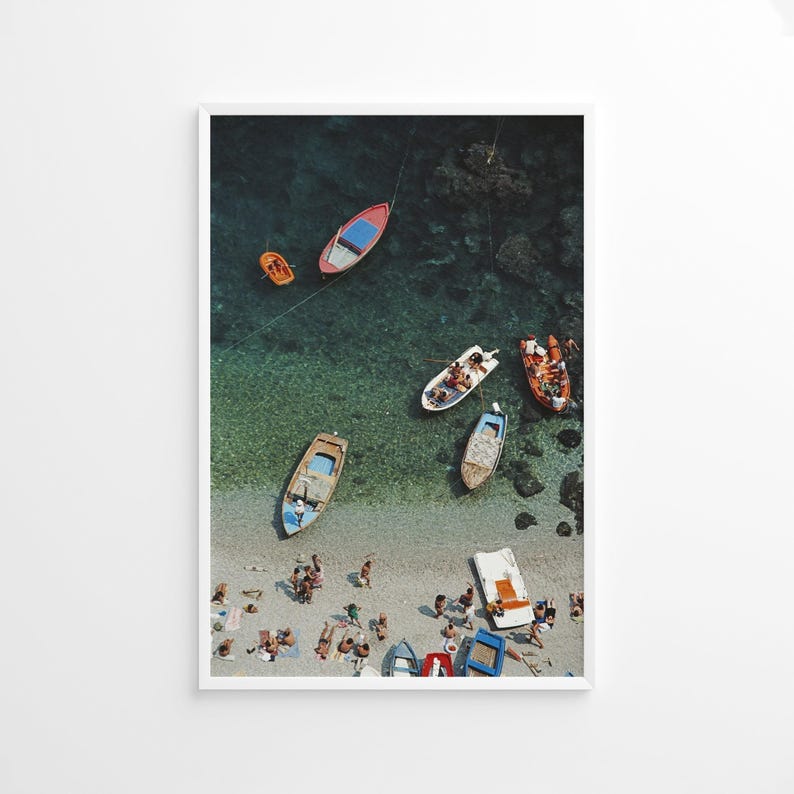 Slim Aarons Conca dei Marini Print Poster, Vintage Print, Photography Prints, High Society Photo Print, Museum Quality Photo Print image 1