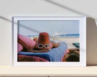 Slim Aarons Sunbathing in Venice Poster, Vintage Photography Prints