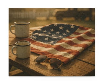 Rompecabezas de Americana: Decoración patriótica con la bandera de EE. UU.