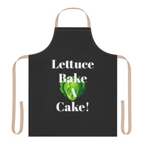 Funny Cooking Apron, Lettuce Bake A Cake! Kitchen Gift, Foodie Humor, Culinary Gift, Baking Lover&#39;s Apron, Unique Gift Idea
