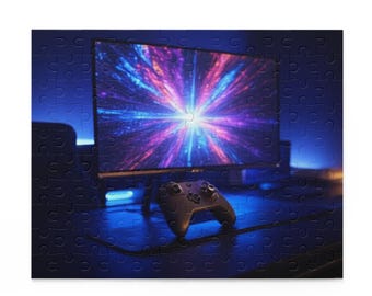 Puzzle, Gamer Themed Puzzle, Video Game Jigsaw, Geeky Brain Teaser, Gaming Gift, Entertainment Activity