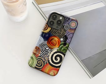 Optical vortex phone case, colorful patchwork design,  retro style,iPhone 17/16/15/14/13/12 Plus Pro Max and Samsung S25/S24/S23/S22  Ultra.