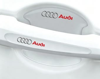 Door Handle Protector Stickers For Audi Owner, PVC Material Exterior Door Bowl Use