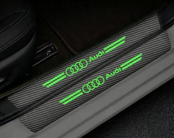 Carbon Fiber Door Sill Protector,  Anti Scratch Car Threshold Guard, Audi Style Vehicle Trim