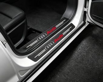 Door Sill Protector For Audi Owners, Eco Leather Cover, Car Entry Threshold Guard