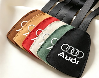 Hidden Dual Car Headrest Hook For Audi Owner, Suede And Metal Hooks, Seat Back Organizer