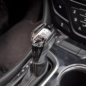 Buick Style Illuminated Crystal Gear Shift Knob, LED Light Up Shifter Handle, Luxury Car Interior Accessories Gift