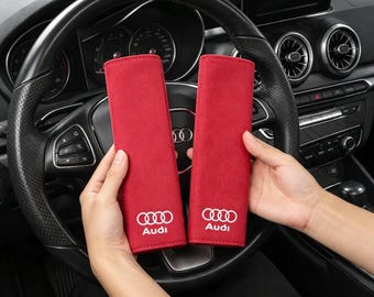 Almohadillas para los hombros del cinturón de seguridad Audi, protección cómoda para el cuello para la conducción diaria, regalos para conductores y viajeros.