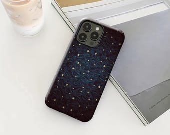 Celestial Starry Night Phone Case Compatible with iPhone 17, 16, 15, 14, 13, 12 Plus Pro Max, Samsung S25, S24, S23, S22 Plus Ultra.