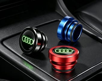 Car Cigarette Lighter Cover, Audi Owners, Metal Construction, Vehicle Interior Decoration, Colorful Ring Design